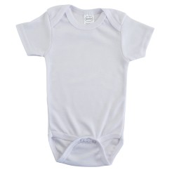 Micro Fiber White Short Sleeve Onezie - 0010MP