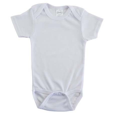 White Micro Fiber Polyester Short Sleeve Onezie - 0010MP White Micro Fiber Polyester Short Sleeve Onezie - 0010MP