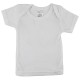 Micro Fiber White Short Sleeve Lap T-Shirt - 0550MP