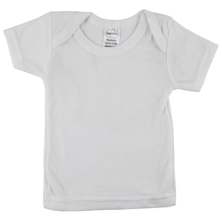 Micro Fiber White Short Sleeve Lap T-Shirt - 0550MP