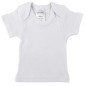 Preemie Rib Knit White Short Sleeve Lap T-Shirt - 055P Preemie Rib Knit White Short Sleeve Lap T-Shirt - 055P