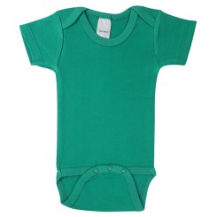 Green Interlock Short Sleeve Bodysuit Onezies