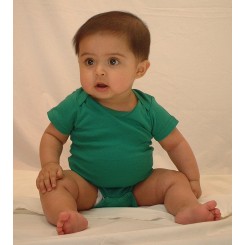Green Interlock Short Sleeve Bodysuit Onezies