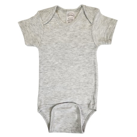 Heather Grey Interlock Short Sleeve Bodysuit Onezies Heather Grey Interlock Short Sleeve Bodysuit Onezies