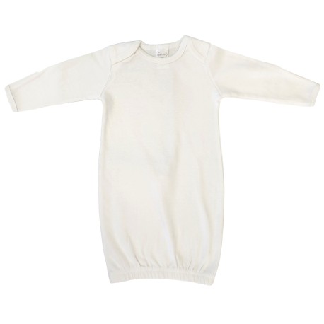 White Interlock Infant Gown - 913