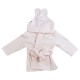 Fleece Pastel Bath Robe With Rabbit Ears Hoodie - 965