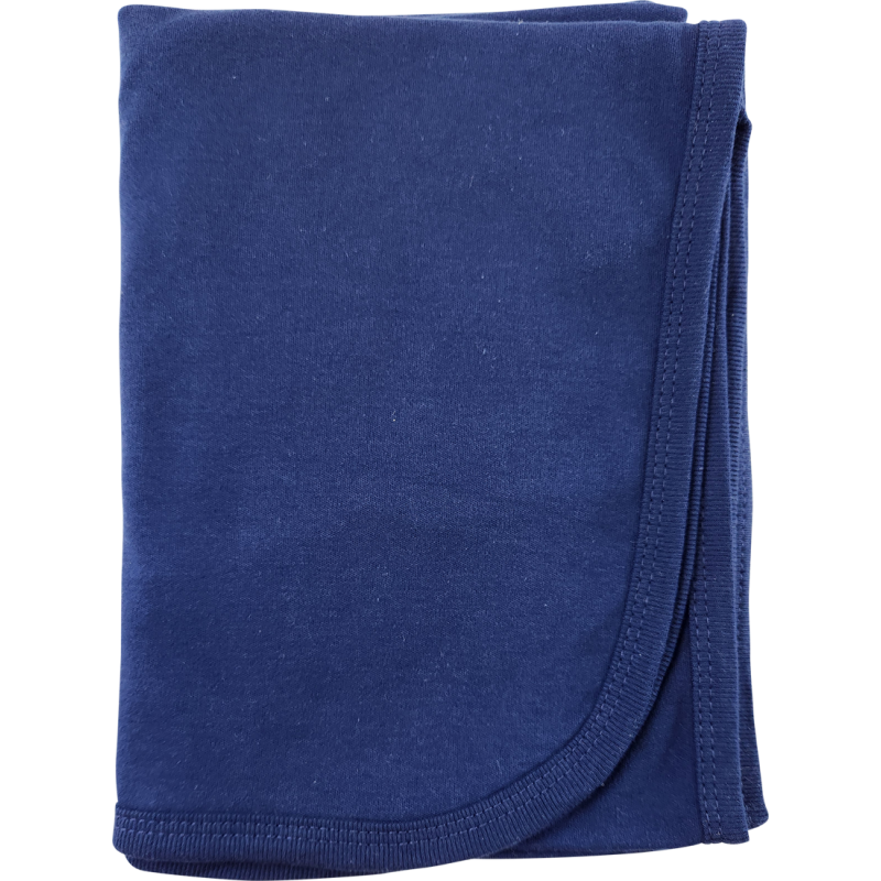 Interlock Navy Receiving Blanket - 3200N