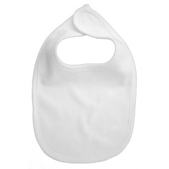 Micro Fiber Solid White Bib - 1023MP