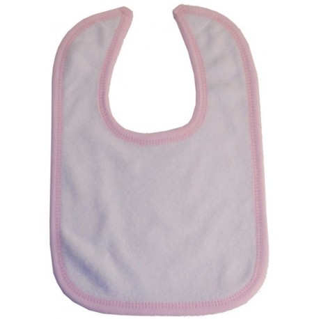 2-Ply Terry Pink Trim Bib - 1024P 2-Ply Terry Pink Trim Bib - 1024P