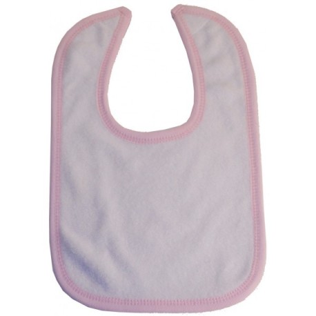 2-Ply Terry Pink Trim Bib - 1024P