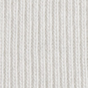 White 1x1 Rib Knit Cotton